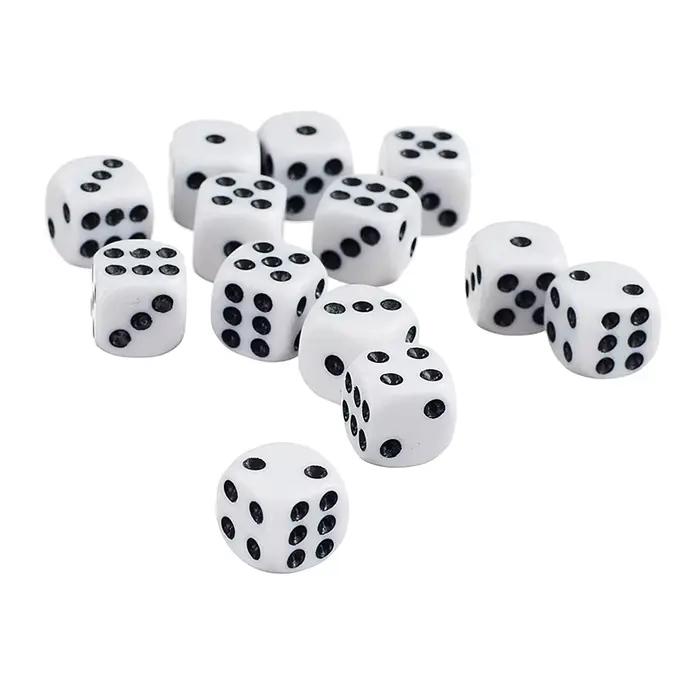 Jeu de dés à Six faces Opaques jaunes, 50 pièces/ensemble, 12mm D6 RPG D & D, nouveaux jeux de rôle