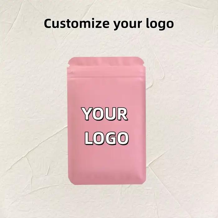 【Logo personnalisé】 100 pièces sac auto-scellant d'emballage de couleur personnalisé, sac de stockag