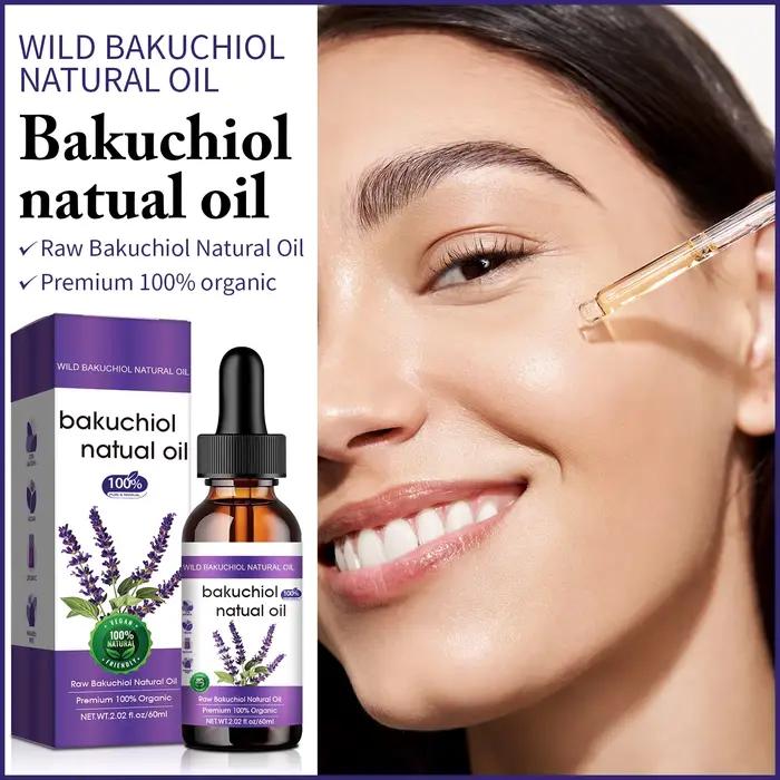 Huile pour le visage anti-âge au bakuchiol 60 ml - Alternative naturelle au rétinol avec de la lavan