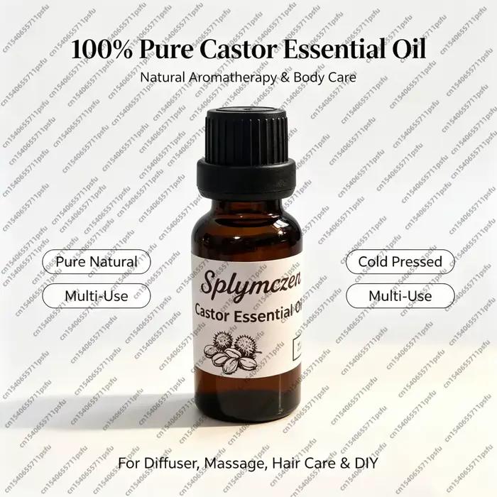 Huile essentielle de ricin 100ml/20ml, 100% pure et naturelle, parfum aromatique pour bougies DIY, s