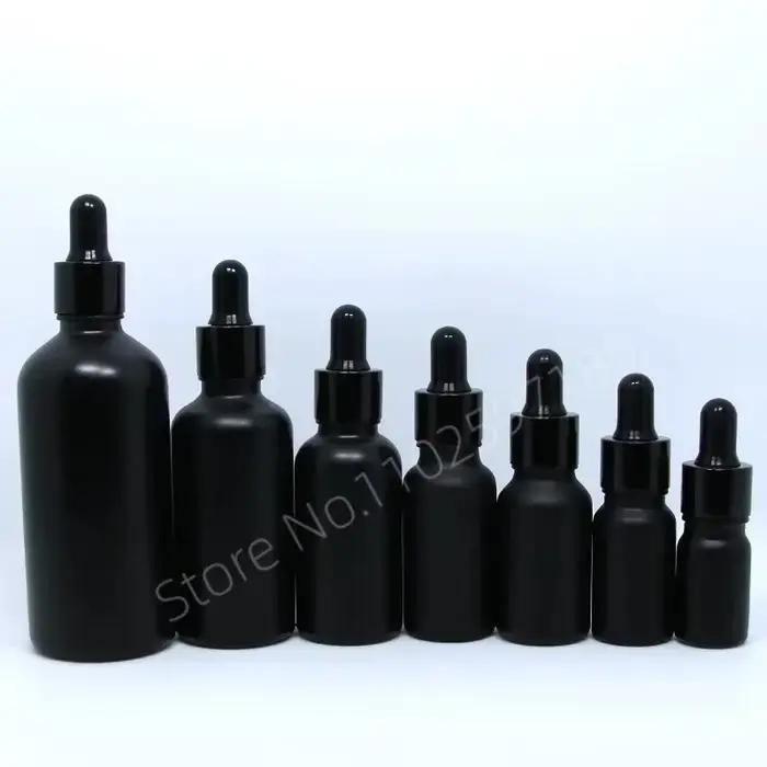 Flcopropriété compte-gouttes africain en verre, huile essentielle noire, liquide d'aromathérapie, go