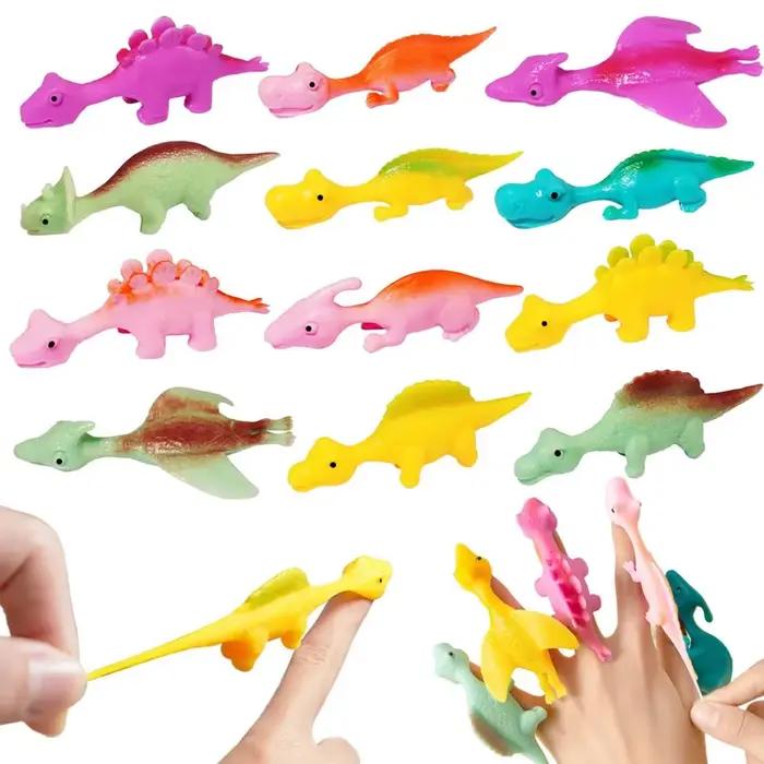 Dinosaures collants à lancer au doigt, cadeaux amusants de Pâques, souvenirs de fête, remplisseurs d