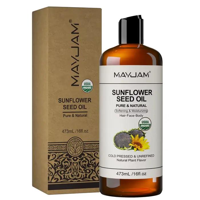 USDA huile de noix de coco biologique pour la peau visage cheveux pressé à froid amande douce argan