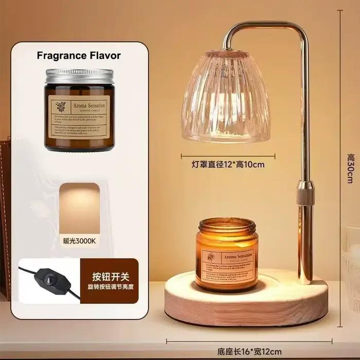 AC-220V aromathérapie bougie lampe chauffante désodoriser 50W Dimmable café lumière ambiante atmosph