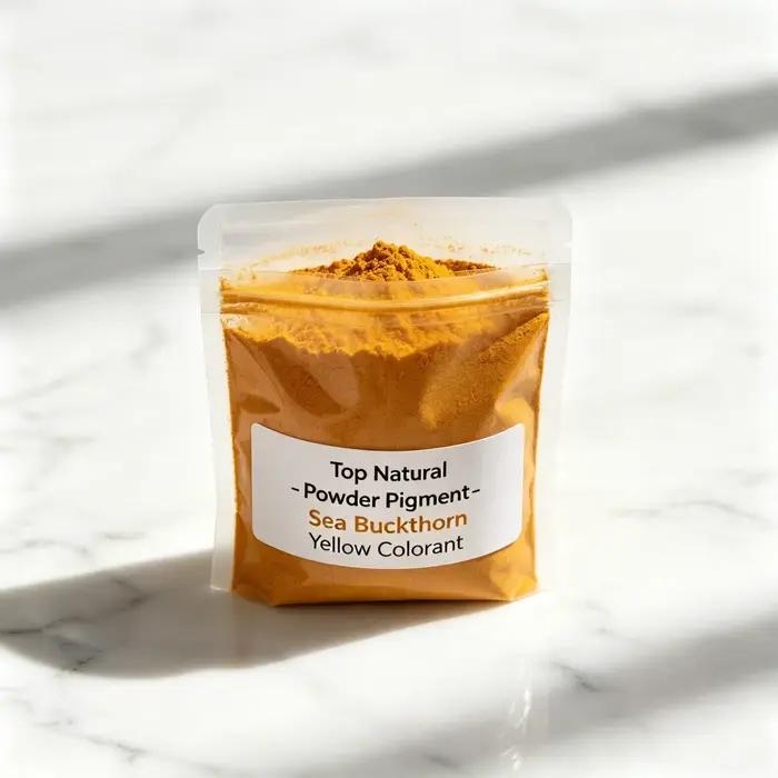 Poudre d'argousier naturelle de qualité supérieure, colorant jaune | Pigments naturels purs pour s