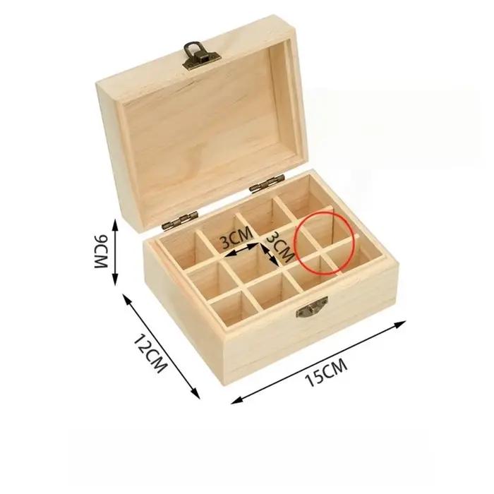 Nouvelle boîte de rangement en bois pour huiles essentielles, 12/15/16/25 compartiments, conteneur d