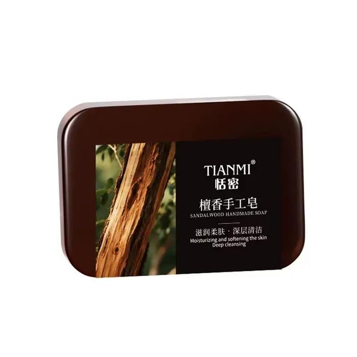 Savon à l'huile essentielle de bois de santal Savon parfumé artisanal pour homme Parfum léger longue