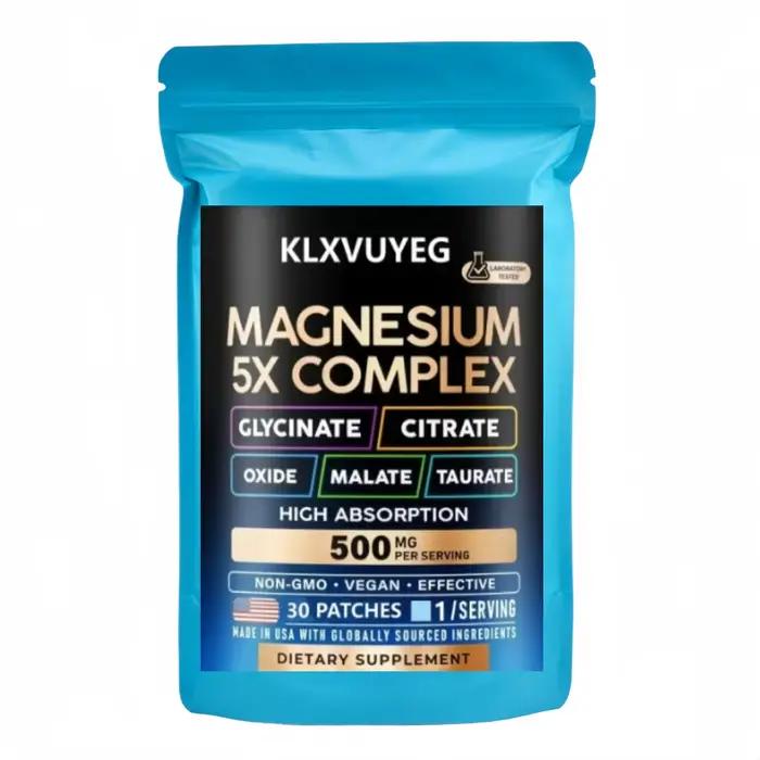 Complément de magnésium - Complexe 5 en 1 500 mg | | glycinate | | citrate | | malate | Oxide - So