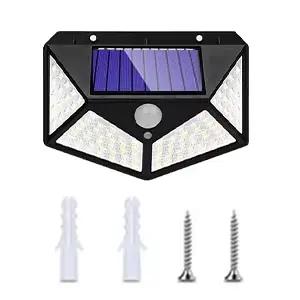 Lampe de sécurité solaire décor de jardin extérieur étanche à énergie solaire 100 LED PIR capteur de