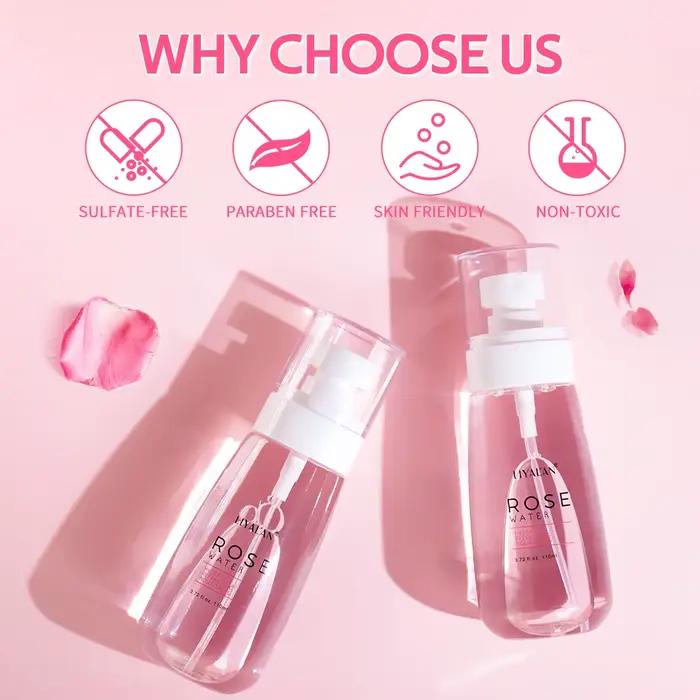 Eau de rose LIYALAN pour le visage