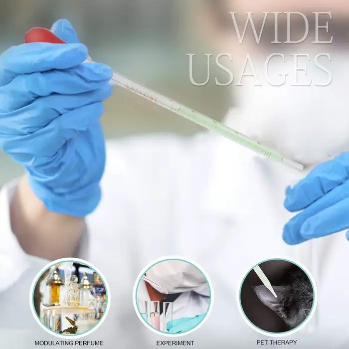 Pipettes de transfert en verre 3ML, compte-gouttes d'huile essentielle graduée, compte-gouttes pour liquide, Pipette en verre épais