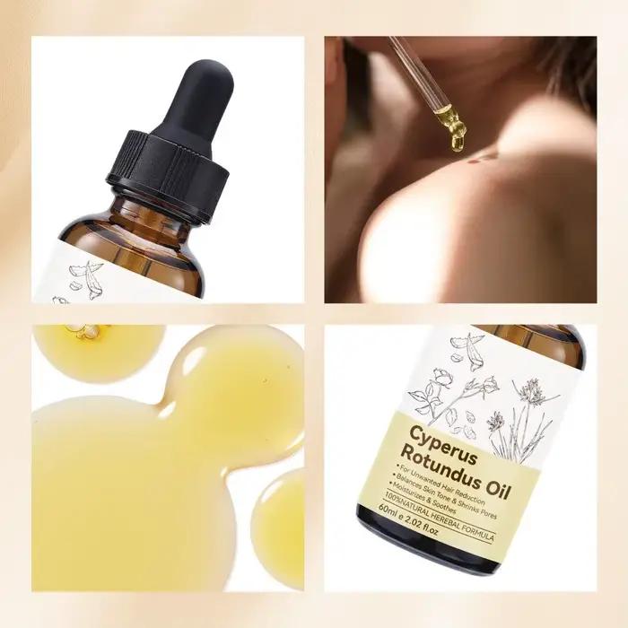 Huile de Cyperus Rotundus 100% pure et naturelle pour l'épilation