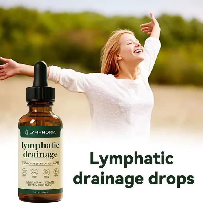 Gouttes liquides de drainage lymphatique à base de plantes biologiques