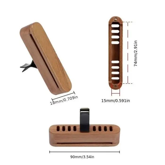 Diffuseur de parfum pour voiture en bois massif naturel