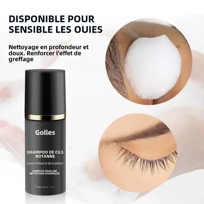 Gollee 100ml Mousse de nettoyage avant Extension de cils mousse nettoyant doux sans Stimulation shampooing maquillage propre colle à cils