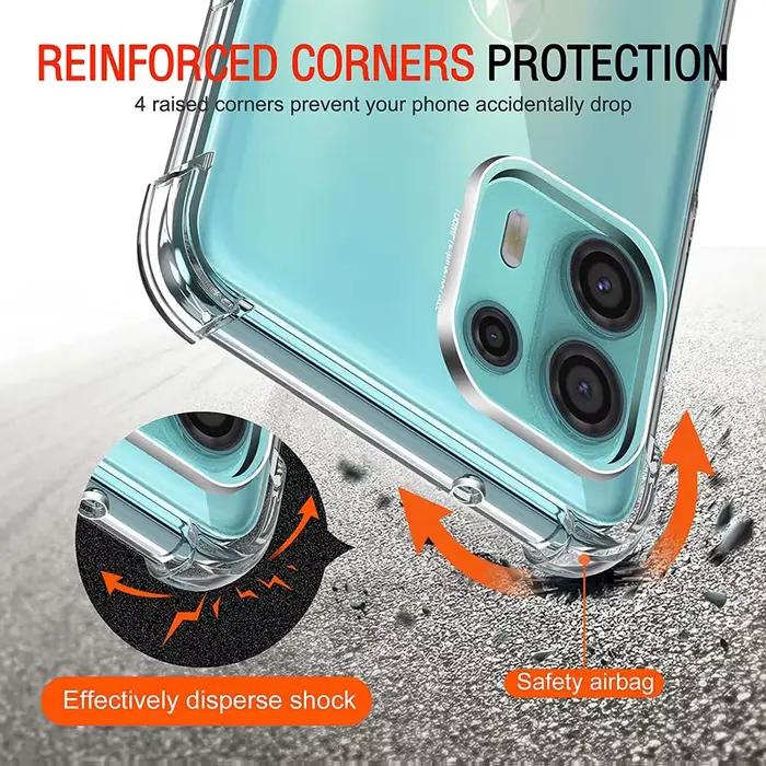 Coque transparente épaisse antichoc pour Motorola MOTO Edge 30 40 50 60 Fusion Edge30 Pro Edge40 Ultra Edge 50 Neo, étui souple