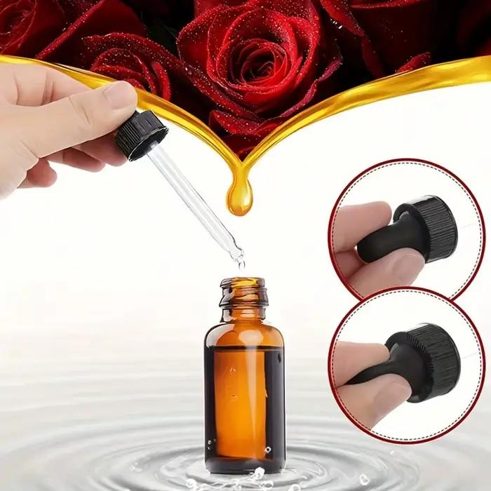 Bouteille en verre ambré de 30/50 ml avec compte-gouttes et entonnoir