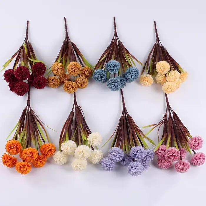 Fleurs d'hortensia artificielles en soie, boules d'oignon, Bouquet de demoiselle d'honneur, décor de fête de mariage, fournitures florales, centre de table