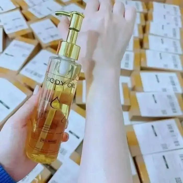 Lotion pour le corps vietnamienne à l'huile d'olive, 160ml, éclaircissante à absorption rapide, 4% BHA, soin d'huile essentielle pour peau lisse et brillante