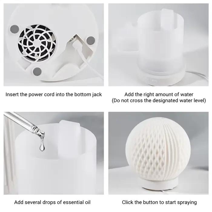 Diffuseur d'huile essentielle ultrasonique USB