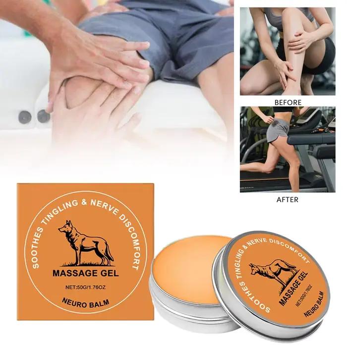 Baume Rafraîchissant Apaisant pour les Articulations – Soulagement des Douleurs Musculaires et Nerveuses – Application Quotidienne Externe – Crème de Massage à Absorption Rapide