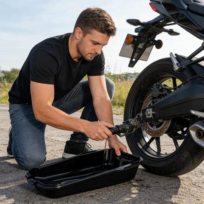Bac de vidange d'huile pour moto et voiture, anti-fuite, à large ouverture, pour entretien et vidange d'huile