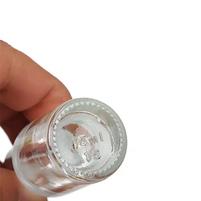 Bouteilles compte-gouttes en verre transparent