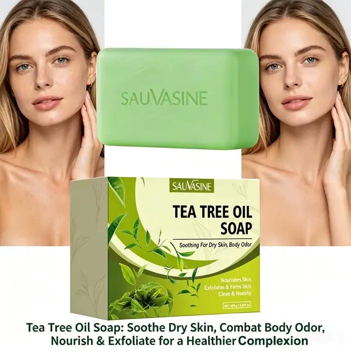 Savon à l'huile d'arbre à thé pour hommes et femmes