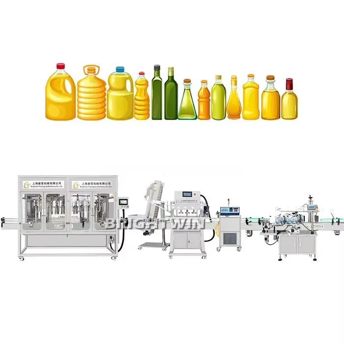 Équipement de remplissage d'huile personnalisé FOODLINE, machine de remplissage et de bouchage d'huile, équipement de remplissage automatique de liquides