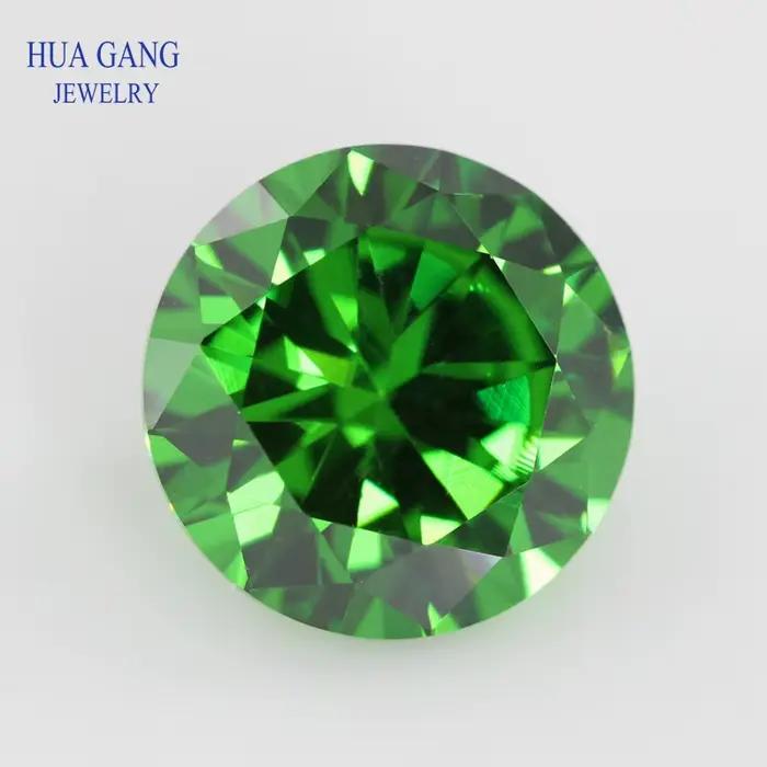 Pierre de zircone cubique multicolore 5A, forme ronde, coupe brillante, pierres précieuses synthétiques en vrac, perles pour bijoux 1.0 ~ 20mm AAAAA