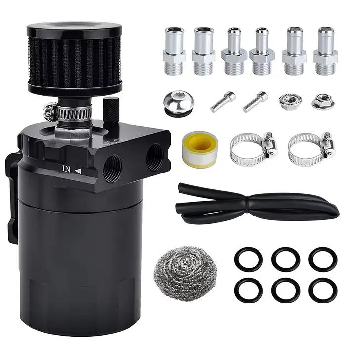 Boîte de récupération d'huile, reniflard universel, réservoir de carburant, réservoir à déflecteur en aluminium, séparateur d'huile de voiture de 300ML, Kit de capture avec filtre à Air Sport