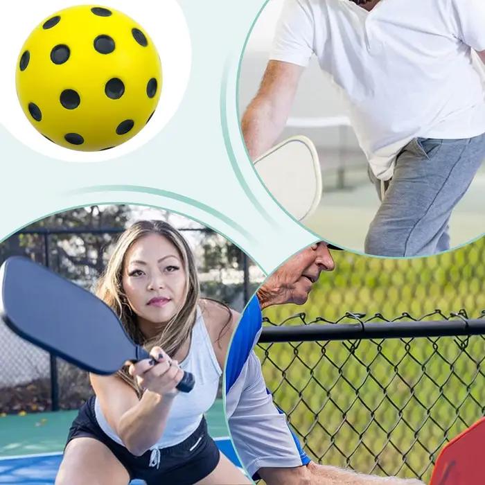 Balles en mousse pour l'entraînement au pickleball, rebonds silencieux, accessoires de pickleball, balles de pickleball pour l'entraînement et les jeux