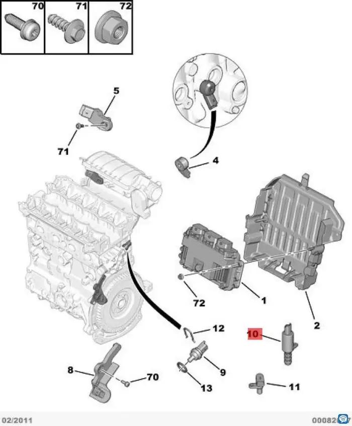 9649309780 1920GR adapté pour Peugeot 206 307 407 pour citroën 207 208 nouvelle vanne de contrôle d'huile 307 1920FX
