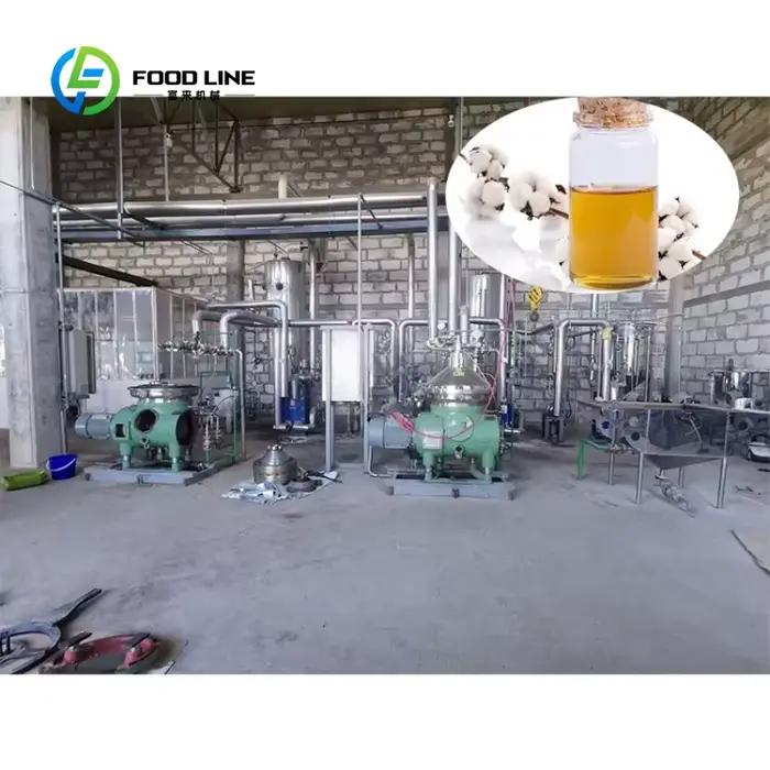 Usine de raffinage de traitement d'huile de graines de coton personnalisée 100 tonnes 150T, équipement de Production d'huile comestible de grande capacité