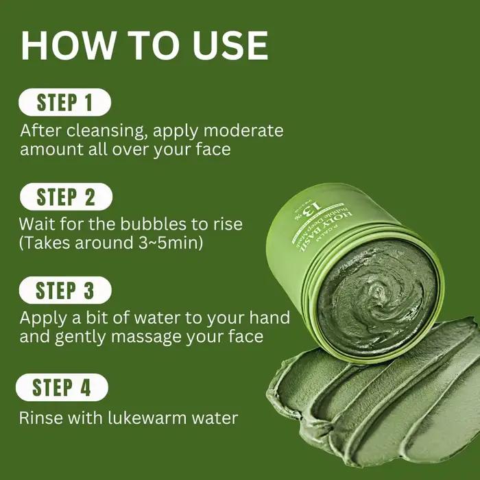 Masque Nettoyant Moussant au Basilic Sacré 90g – Hydratant