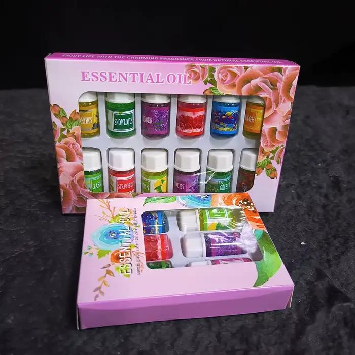 6/12 Boîtes de 3 ml d'huiles essentielles naturelles hydrosolubles aromatiques pures à base de plantes, lavande, jasmin, diffuseur de roseaux, humidificateur, aromathérapie