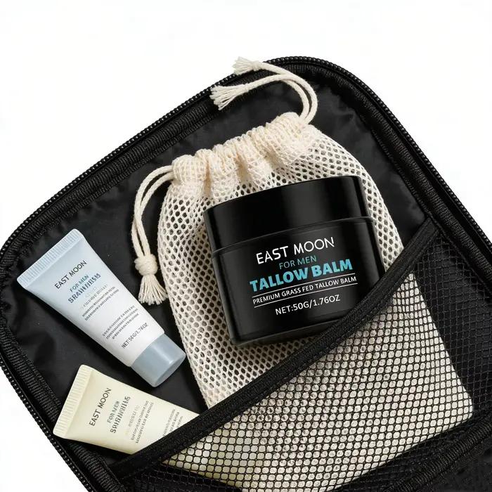 Baume de Soin Visage au Suif pour Homme : Nourrit
