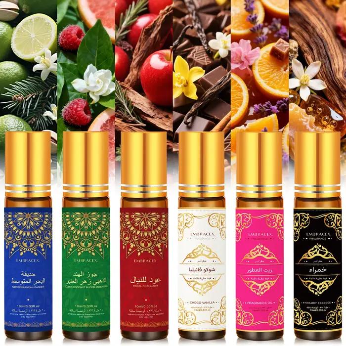 6 types d'huiles essentielles 10 ml