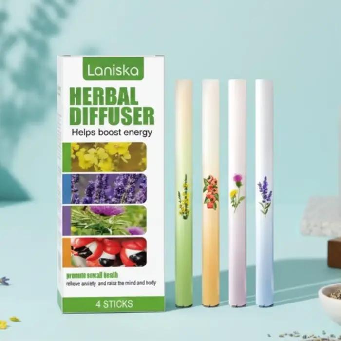 Bâton d'arôme à base de plantes Portable avec parfum de menthe de thym de camomille