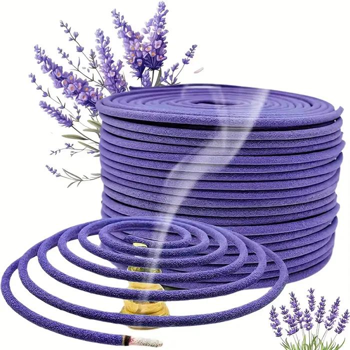 Rouleaux d'aromathérapie à la lavande - 20/60/80 spirales naturelles | Brûlure longue durée (4 heures) | Parfait pour