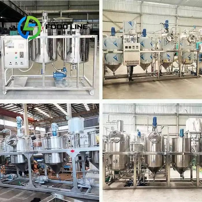 Ligne de traitement d'huiles comestibles, machine de pressage à froid et à chaud, système de raffinage continu pour arachides, tournesol, soja, graines de sésame, personnalisable