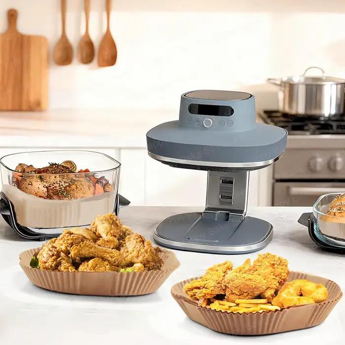Doublures de friteuse à air jetables compatibles avec la friteuse à air Ninja, papier de cuisson pour friteuse à air en verre Ninja Crispi Pro 6 en 1, AS101CY