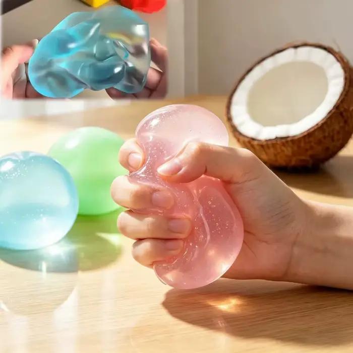 Balle anti-stress en huile de coco faite à la main : douce et moelleuse