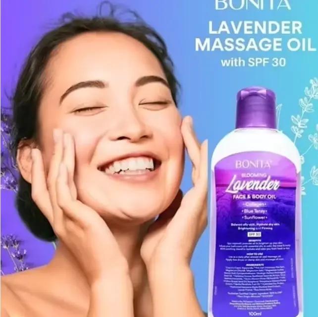 Original Bonita himalayen rose sel tournesol lavande visage corps huile collagène hydrater réduire les marques acné