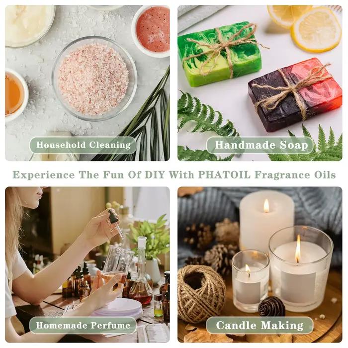PHATOIL – ensemble de 6 bouteilles d'huiles essentielles pour l'aromathérapie