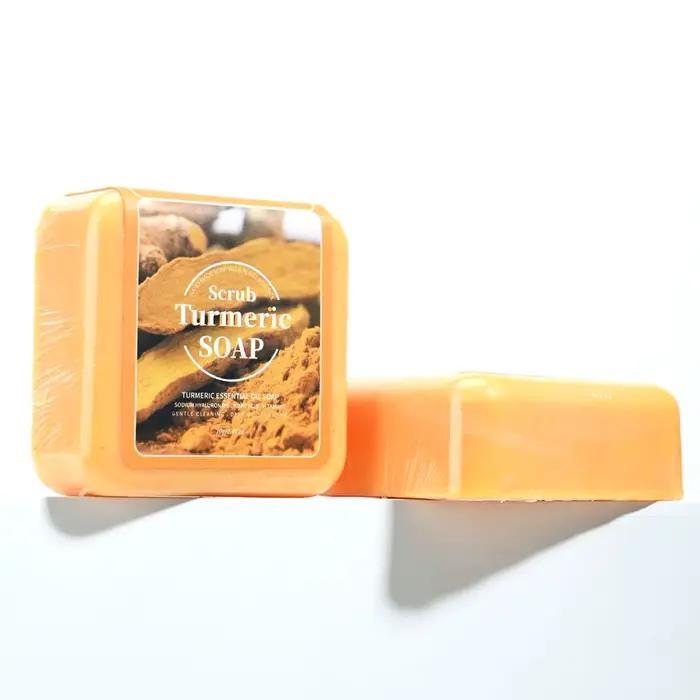 Le savon nettoyant aux huiles essentielles de curcuma contenant l'acide citrique Vc peut nettoyer en profondeur et