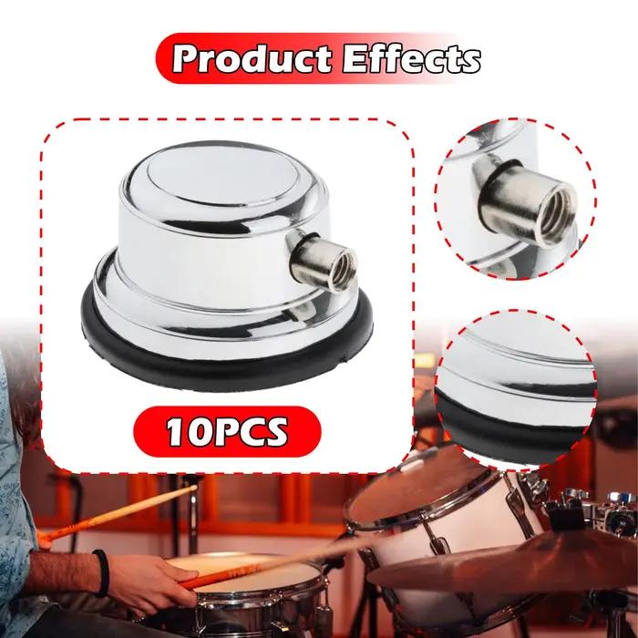 Cosses de tambour, pièces d'instruments de Percussion à extrémité unique, oreilles de tambour avec coussinets cutanés