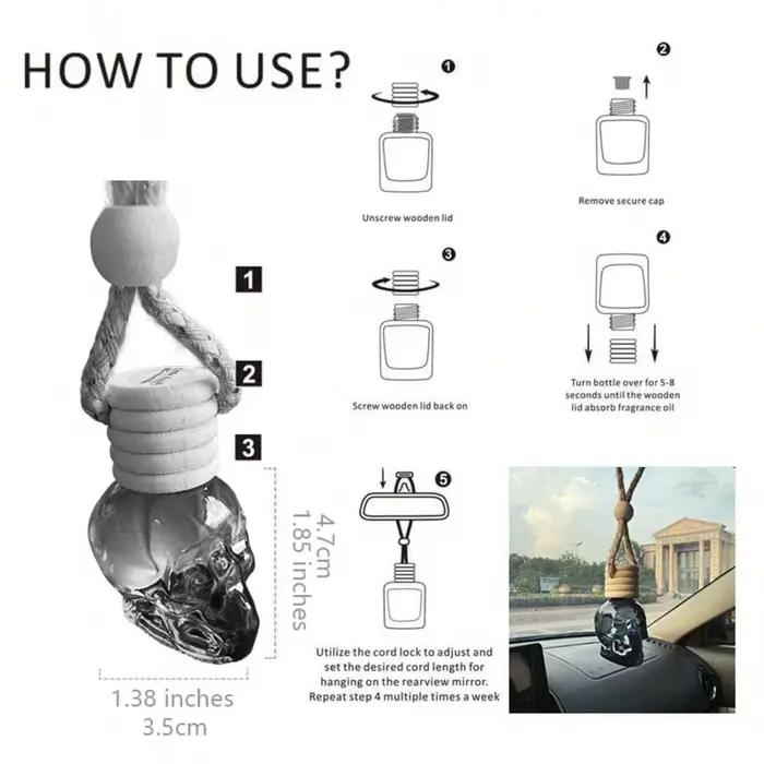 Diffuseur de parfum pour voiture en forme de crâne