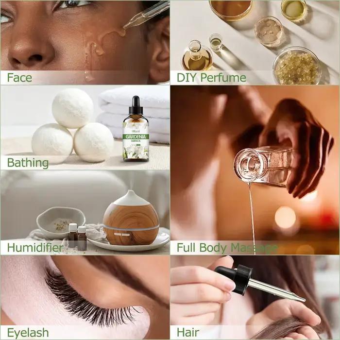 HUILE ESSENTIELLE DE GARDENIA Produits de soin du visage adaptés à tous les types de peau Convient