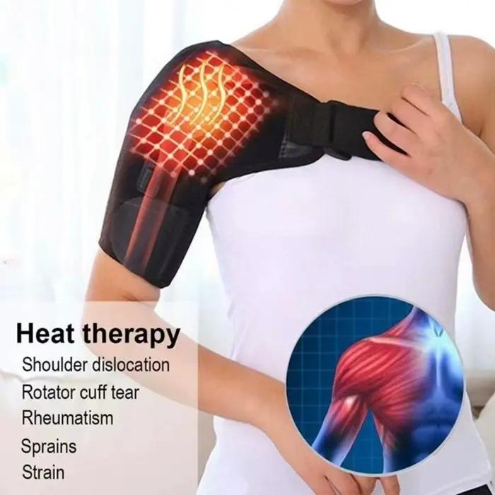 Attelle de massage d'épaule réglable, soulagement de la douleur cervicale, coussinets de Relaxation musculaire auto-chauffants pour soulager les douleurs articulaires, physiothérapie